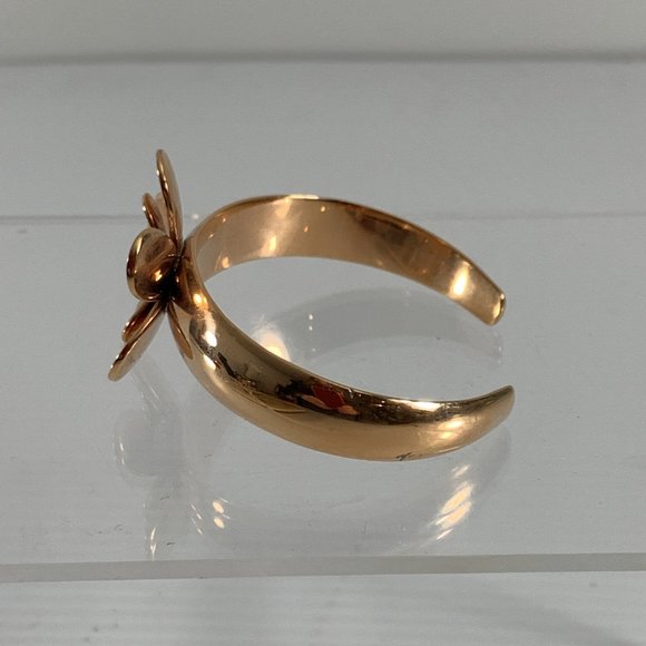 Michael Kors Open Cuff Bracelet Flower Power Rose Gold Stainless Steel - Picture 3 of 8